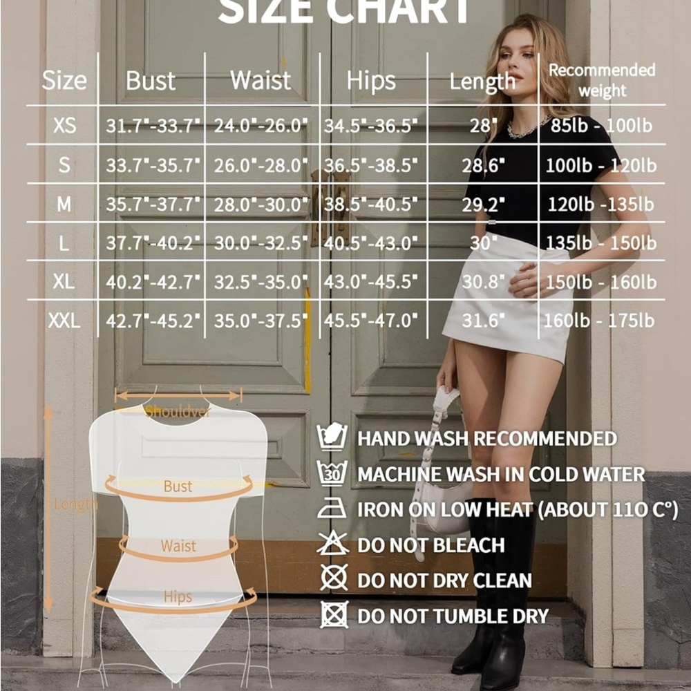 Mango Pop White Short Sleeve Bodysuit XS NEW - Picture 6 of 6
